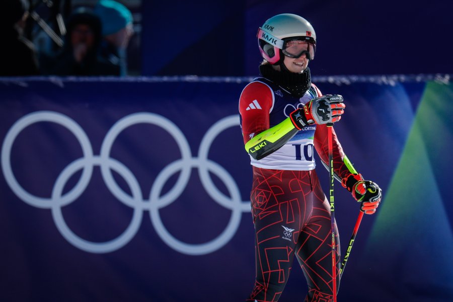 Гигантски слалом за жени с участието на Анина Цурбриген в1