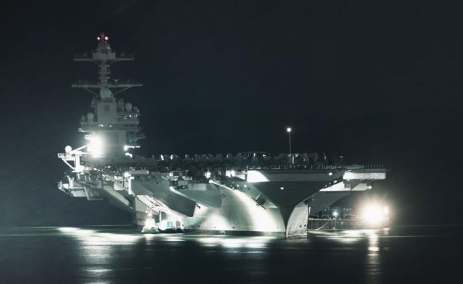 Най-големият самолетоносач в света „Джералд Р. Форд“ напусна Крит