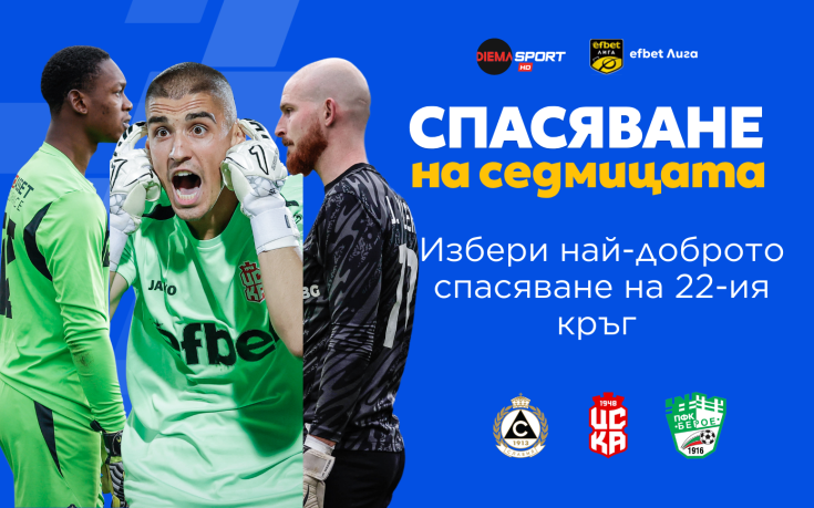 Гласувай и определи Най-доброто спасяване на 22-ия кръг в efbet Лига!
