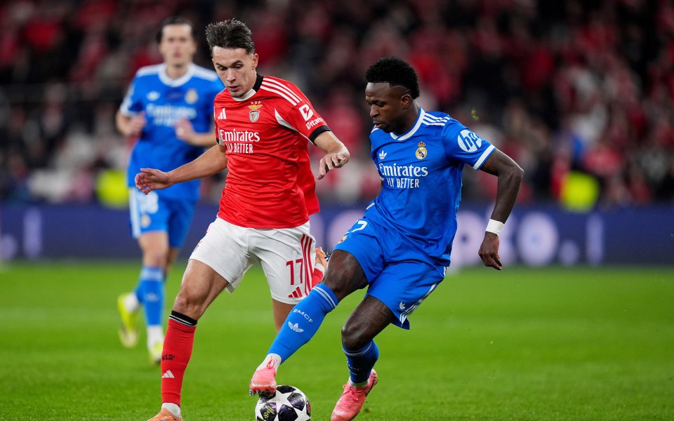 НА ЖИВО: Реал Мадрид - Бенфика 1:1, Чуамени изравни