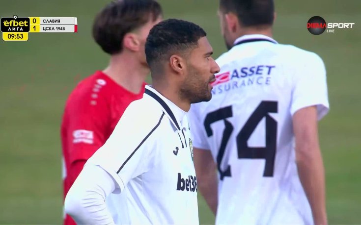 Кошмарен дебют: ЦСКА 1948 поведе на Славия с автогол на Малембана