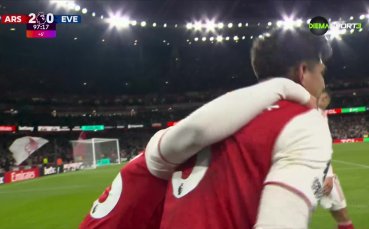 Гол на Макс Дауман подпечата победата на Арсенал срещу Евертън (видео)