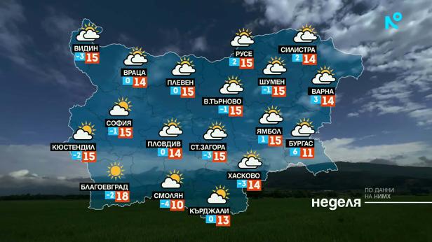 Прогноза за времето | Обедна емисия | 15 мар. 2026