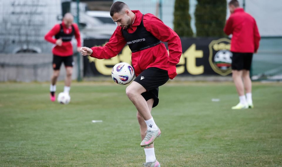 Тренировка на българския национален отбор по футбол преди турнира FIFA1