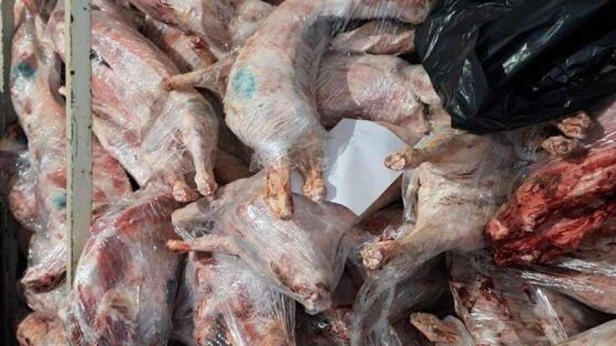 Над 10 тона месо в незаконна кланица в Дебелец