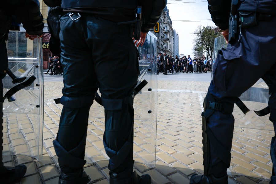 Шествие на феновете на Левски преди дербито с ЦСКА1