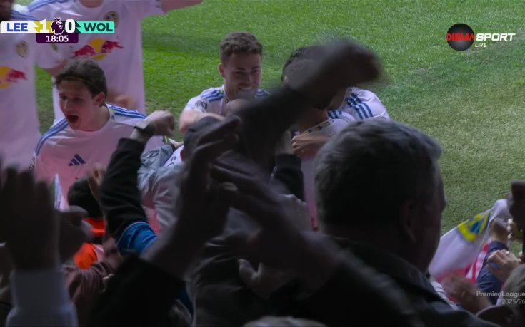 Лийдс поведе на Уулвс със страхотен гол на Джъстин