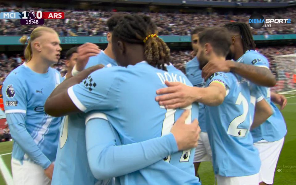 Манчестър Сити - Арсенал 1:1 /първо полувреме/