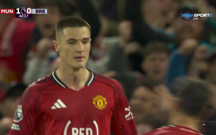 Шешко удвои за Манчестър Юнайтед срещу Брентфорд (видео)