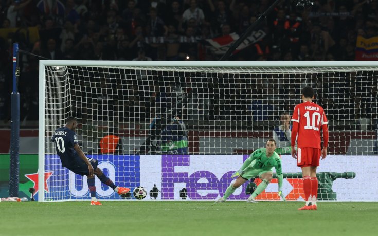 НА ЖИВО: ПСЖ - Байерн 3:2, Дембеле е точен от бялата точка