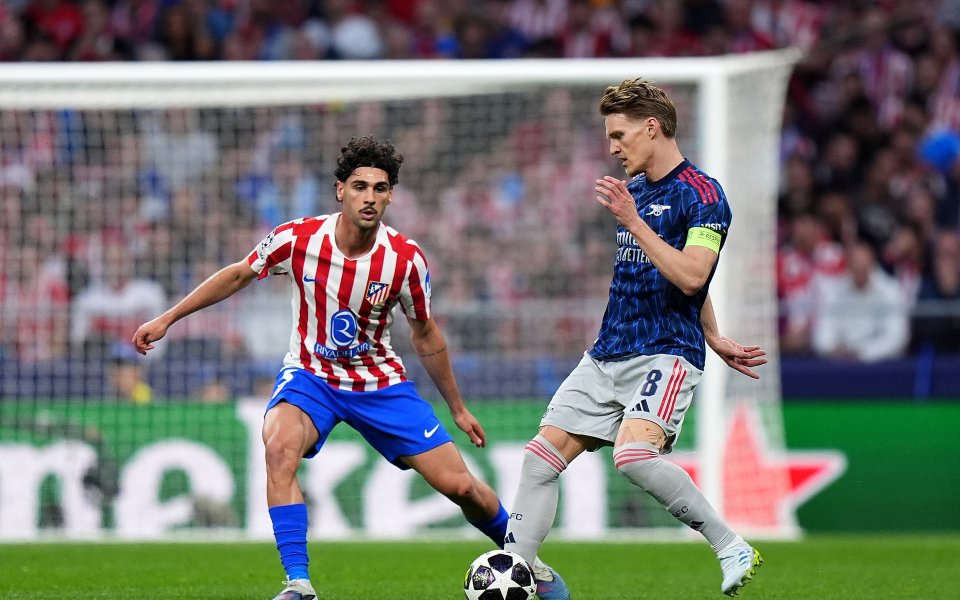 НА ЖИВО: Атлетико Мадрид - Арсенал 1:1, греда на домакините