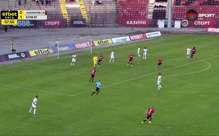 Локомотив София - Ботев Враца 0:2 /първо полувреме/