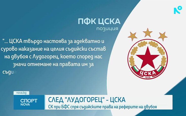 Спряха правата на реферите на Лудогорец - ЦСКА, 