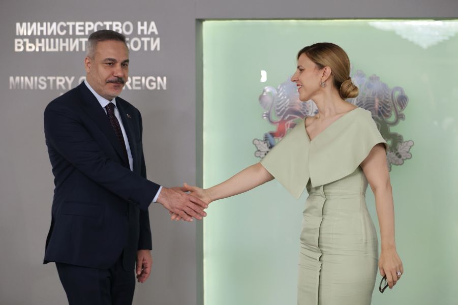 <p>Визията на Велислава Петрова на срещата с Хакан Фидан.</p>