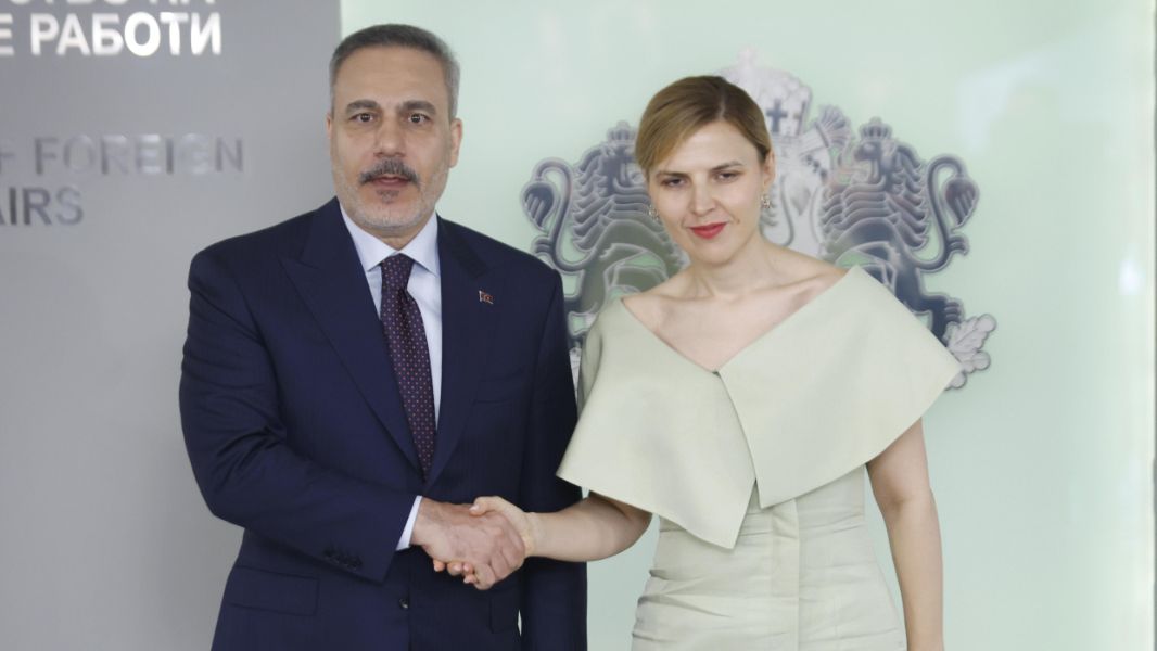 <p>Визията на Велислава Петрова на срещата с Хакан Фидан.</p>