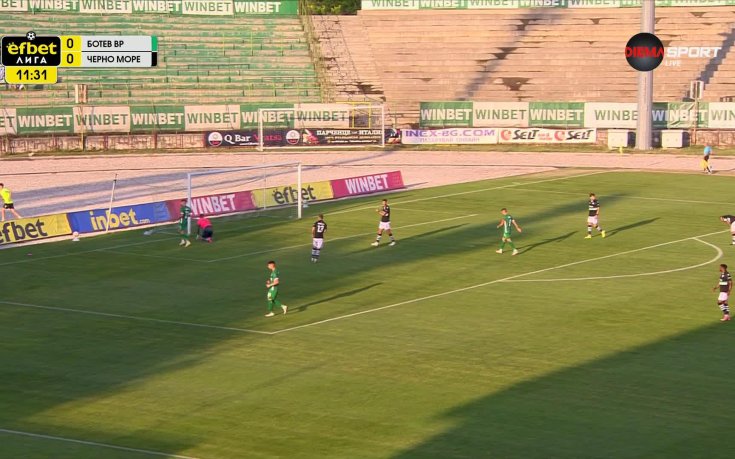 Ботев Враца - Черно море 0:0 /първо полувреме/