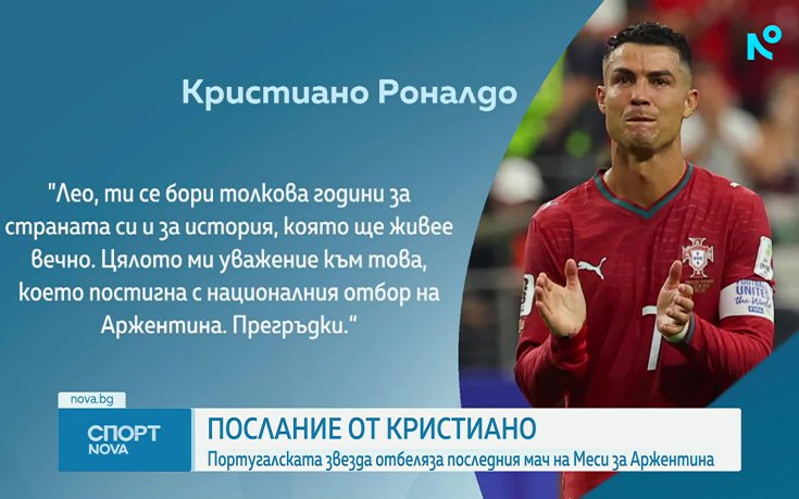 Кристиано Роналдо трогна света с думи към най-големия си опонент Меси