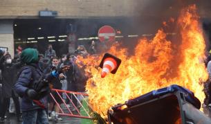 Огромни протести и сблъсъци в Брюксел