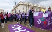 КНСБ на протест за по-високи заплати, автошествие блокира центъра на София