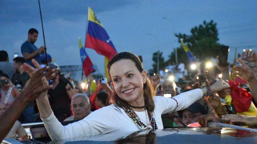 <p>Тръмп с изненадваща реакция за&nbsp;завръщането на Мачадо във Венецуела</p>