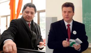Любомир Фръчковски (вляво) и Георге Иванов се борят за президентския пост.