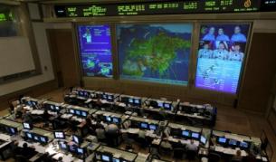 Космическият контролен център в градчето Корольов край Москва
