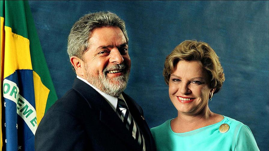 Президентът на Бразилия Луис Инасиу Лула да Силва и първата дама