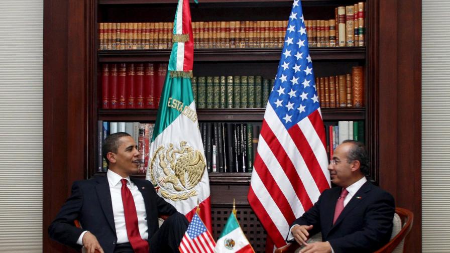 Президентите на САЩ и Мексико Барак Обама и Висенте Калдерон