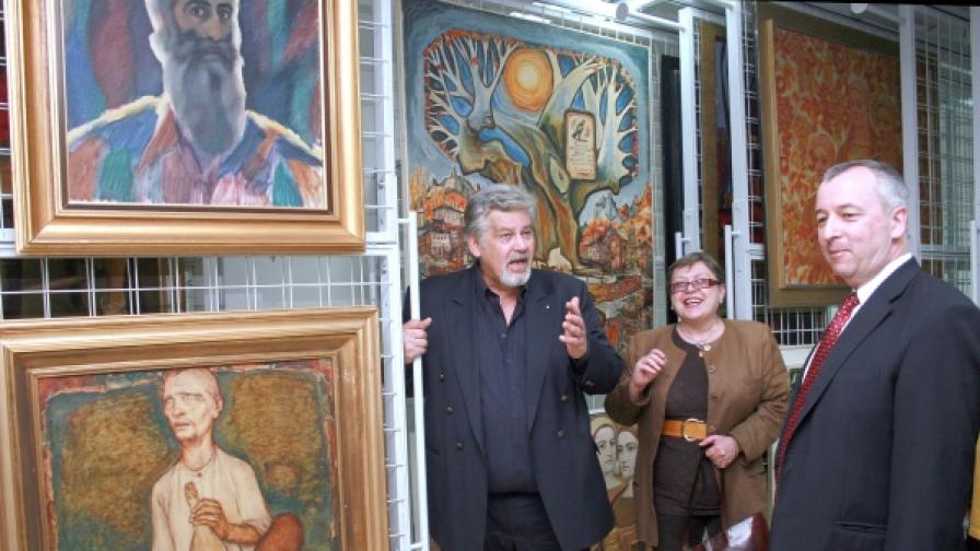 Председателят на Народното събрание Георги Пирински и министърът на културата проф. Стефан Данаилов откриха новото фондохранилище на НХГ