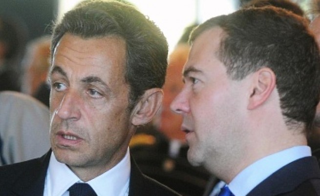 Медведев писа на Саркози по повод годишнината от войната