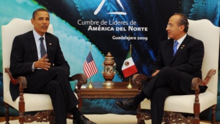 Калдерон и Обама се споразумяха за "интензивно сътрудничество" при пресичане на трафика на дрога през общата граница