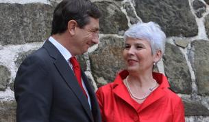 Хърватският премиер Ядранка Косор и словенският й колега Борут Пахор