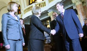 Министър Фандъкова днес бе на откриването на учебната година в Софийския университет "Св. Климент Охридски" заедно с президента Г. Първанов и председателя на Народното събрание Ц. Цачева