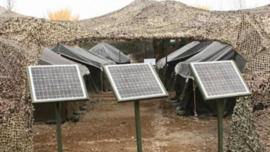 Южнокорейската армия е в крачка с новите технологии, например тези соларни панели, инсталирани на военен полигон