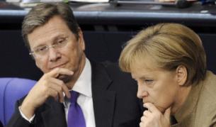 Вестервеле и канцлерът на Германия Ангела Меркел