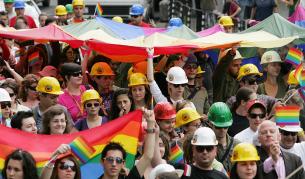 Участници в гей парада в София миналата година