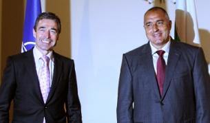 Премиерът Бойко Борисов и генералният секетар на НАТО Андерс Фог Расмусен