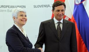 Премиерите на Хърватия и Словения Ядранка Косор и Борут Пахор
