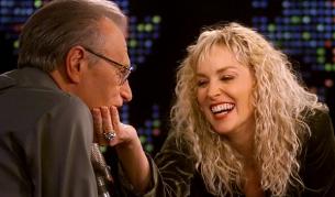 Гостенка на "Лари Кинг лайв" е Шарън Стоун (снимка от октомври 2005 г.)