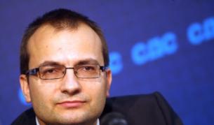 Лидерът на СДС Мартин Димитров по време на днешната пресконференция