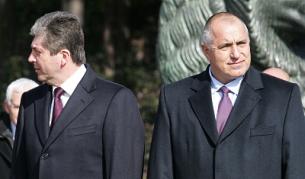 Президентът Първанов и премиерът Борисов (снимка от 3 март 2010)
