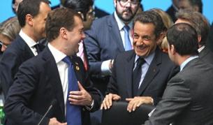 Дмитрий Медведев и Никола Саркози