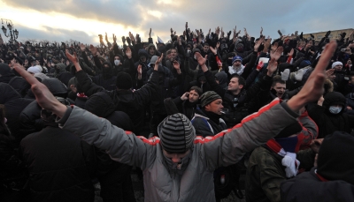 Безредици и бой с футболни фенове в Москва