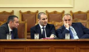 Премиерът Бойко Борисов и министрите Цветан Цветанов и Николай Младенов на обсъждането на Стратегията за национална сигурност