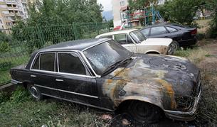 Подпаленият автомобил