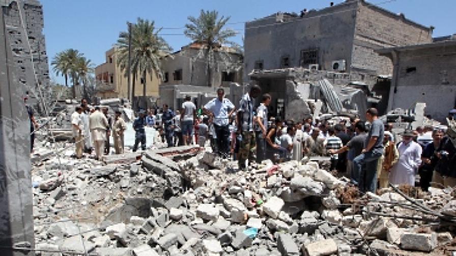 В Триполи вече има доста разрушения