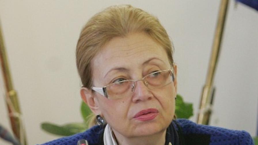 Председателстващият Висшия съдебен съвет Анелия Мингова по време на заседание на съвета
