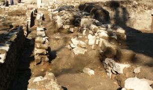 Антични сгради под бургаските минерални бани