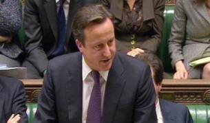 Дейвид Камерън в парламента