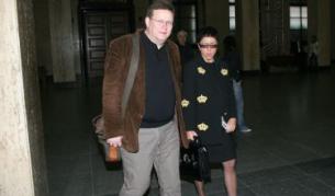 Явор Дачков и Кристина Патрашкова в Софийския градски съд на заседанието по делото срещу бившата говорителка на ДАНС Зоя Димитрова на 11 октомври 2011 г.